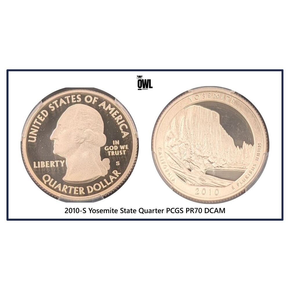 2010-S Yosemite State Quarter PCGS - PR70 DCAM – Perfect Proof